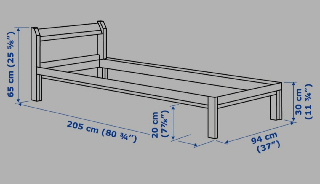 2ks ikea postel vč. roštu - 2