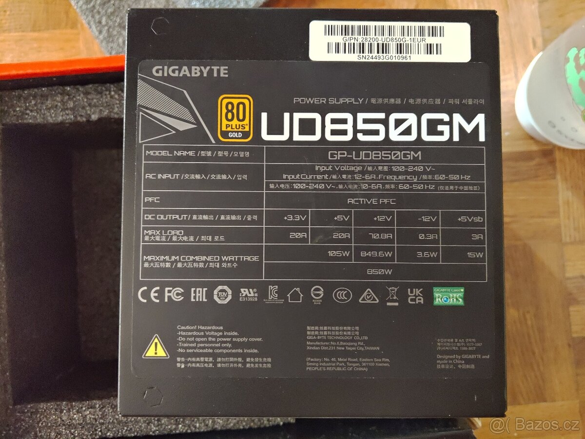 Zdroj modulární PC Gigabyte UD850GM - 2