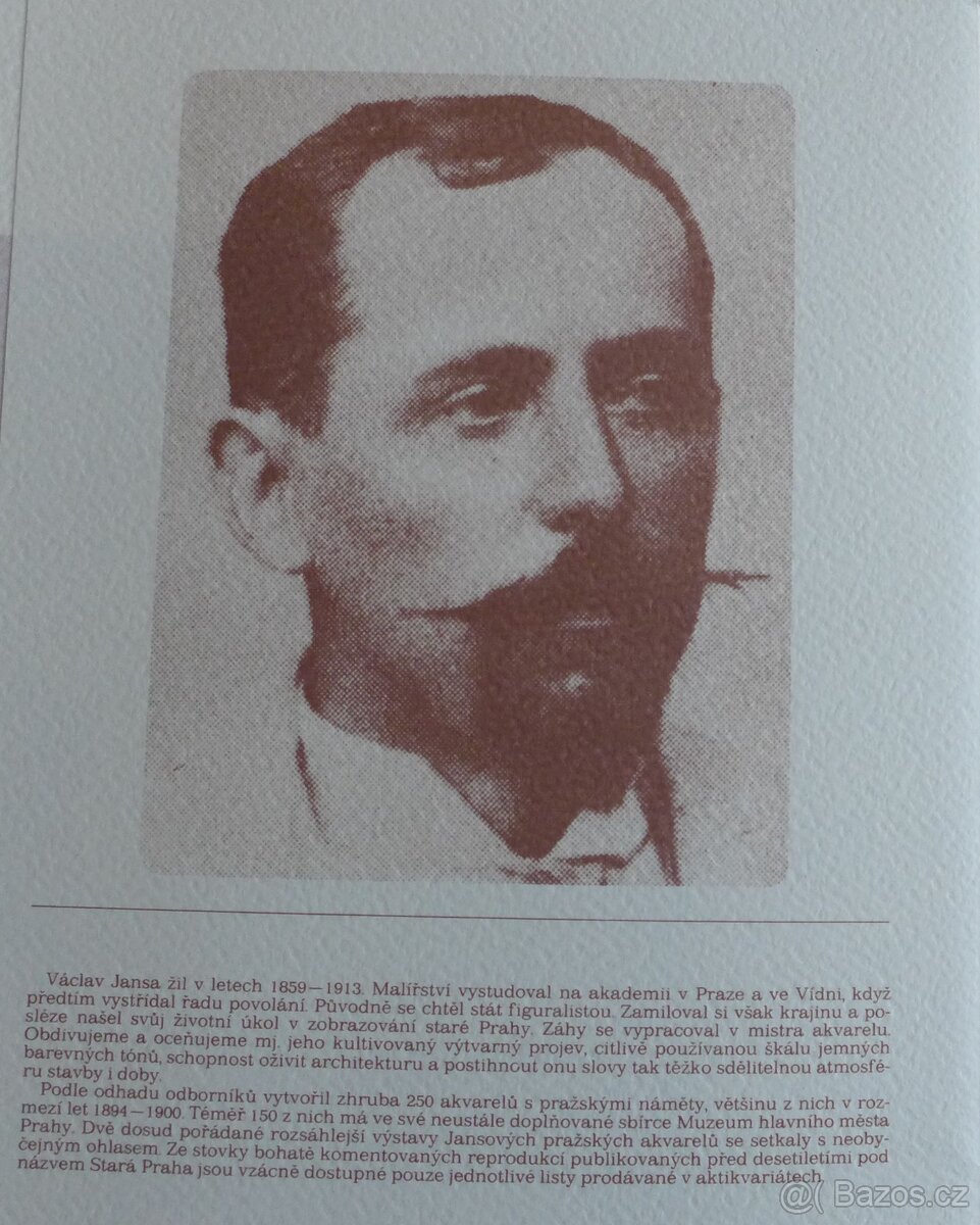 Václav Jansa - Sada 12 akvarelů ze staré Prahy - 2