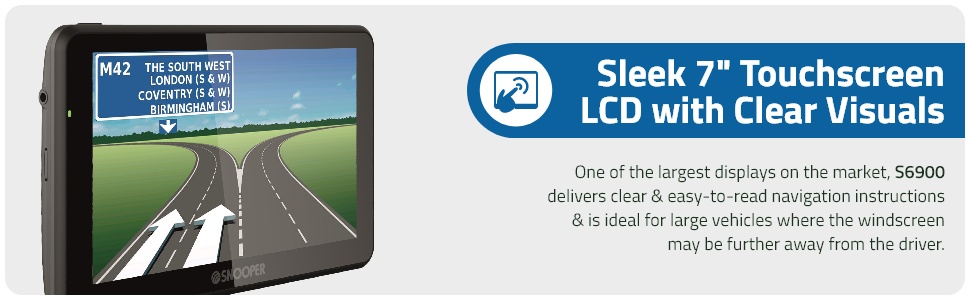 SNOOPER S6900 TRUCKMATTE , velká "7" navigace , NOVÉ MAPY - 2