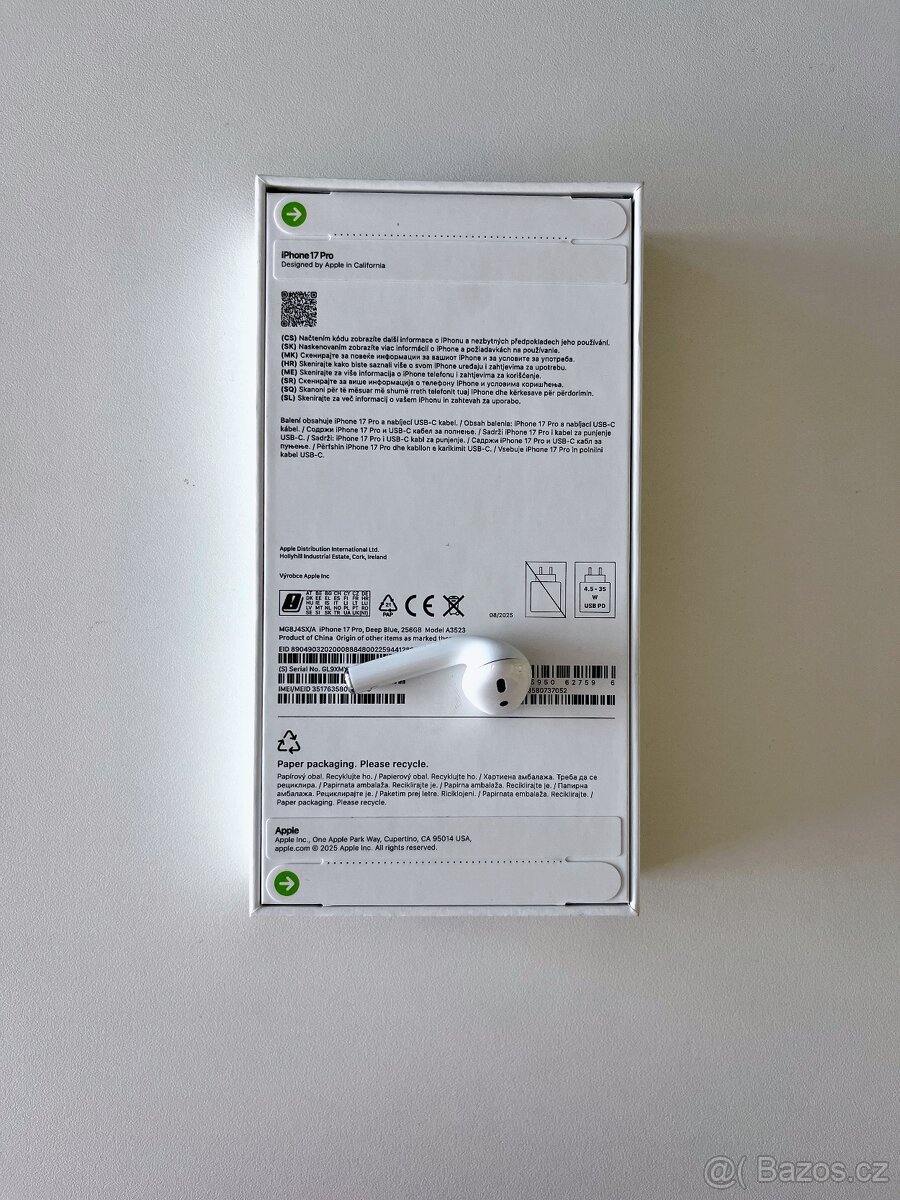 iPhone 17 Pro 256GB: ZÁRUKA 24 měsíců, CZ distribuce - NOVÝ - 2