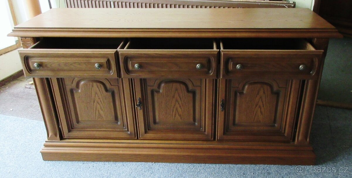 Rustikální komoda z masivu ( Dub ) - Výborný stav - 2