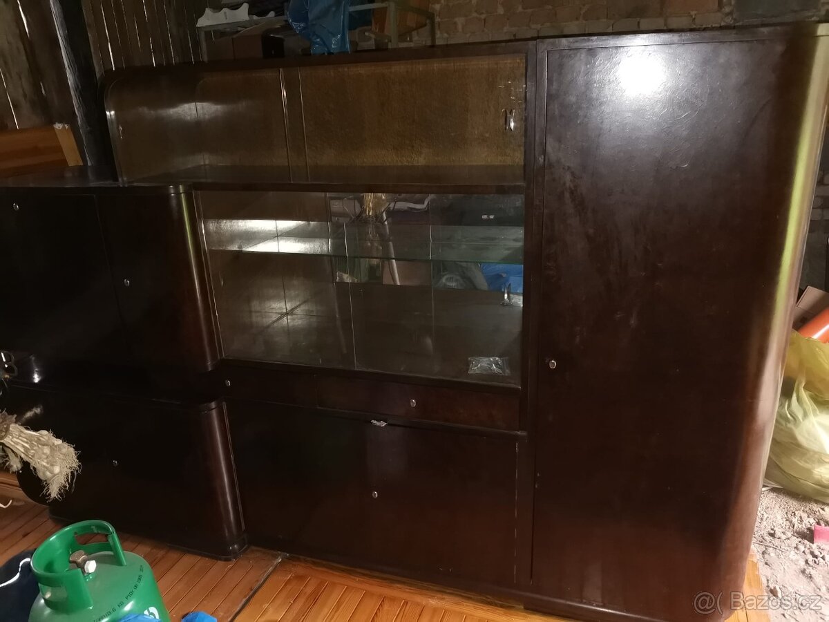 RETRO - Prvorepubliková obývací stěna PŮVODNÍ TOP STAV - 2