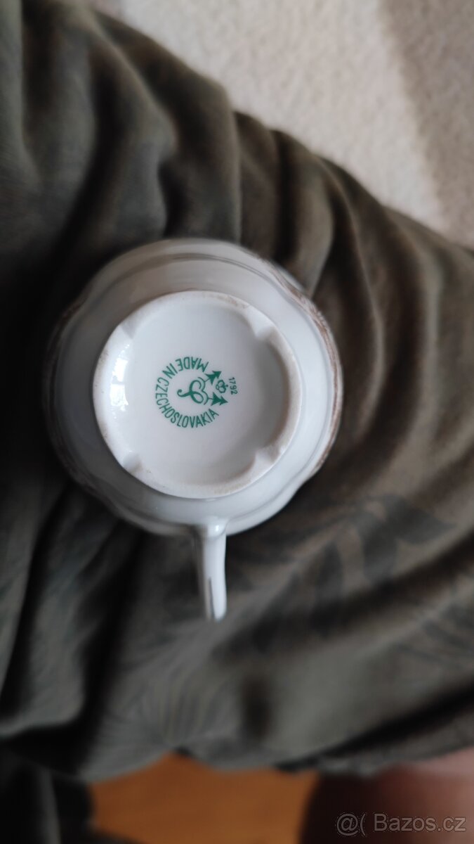 Kvalitní porcelánová, čajová nebo kávová souprava - výborný - 2