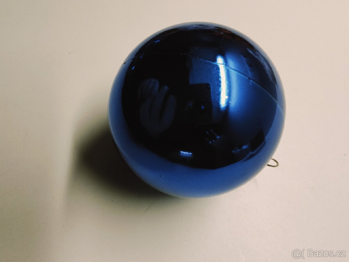 Vánoční baňky, modré, 7 cm, balení 9 ks - 2