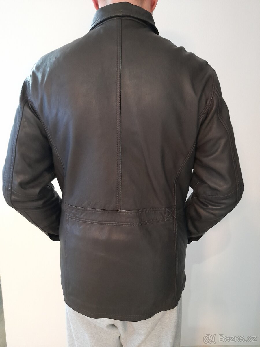 pánská zimní koženková bunda - 2