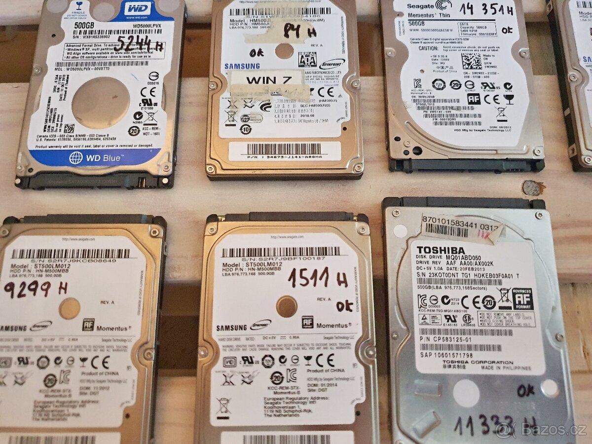 7x 500GB Sata do Notebooku bez vadných sektorů - 2