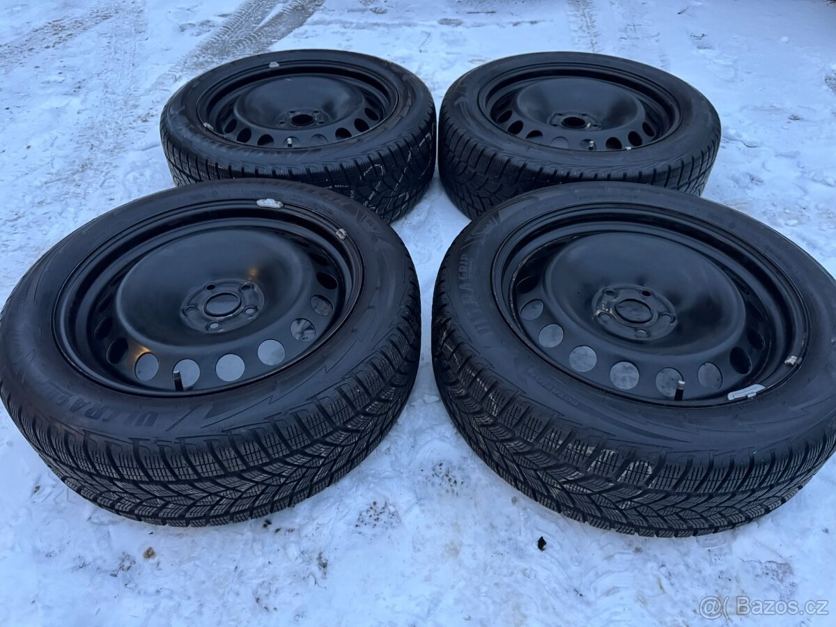 4KS 19" 5x112, orig. Škoda plech disky, pneu 90% ENYAQ - 2