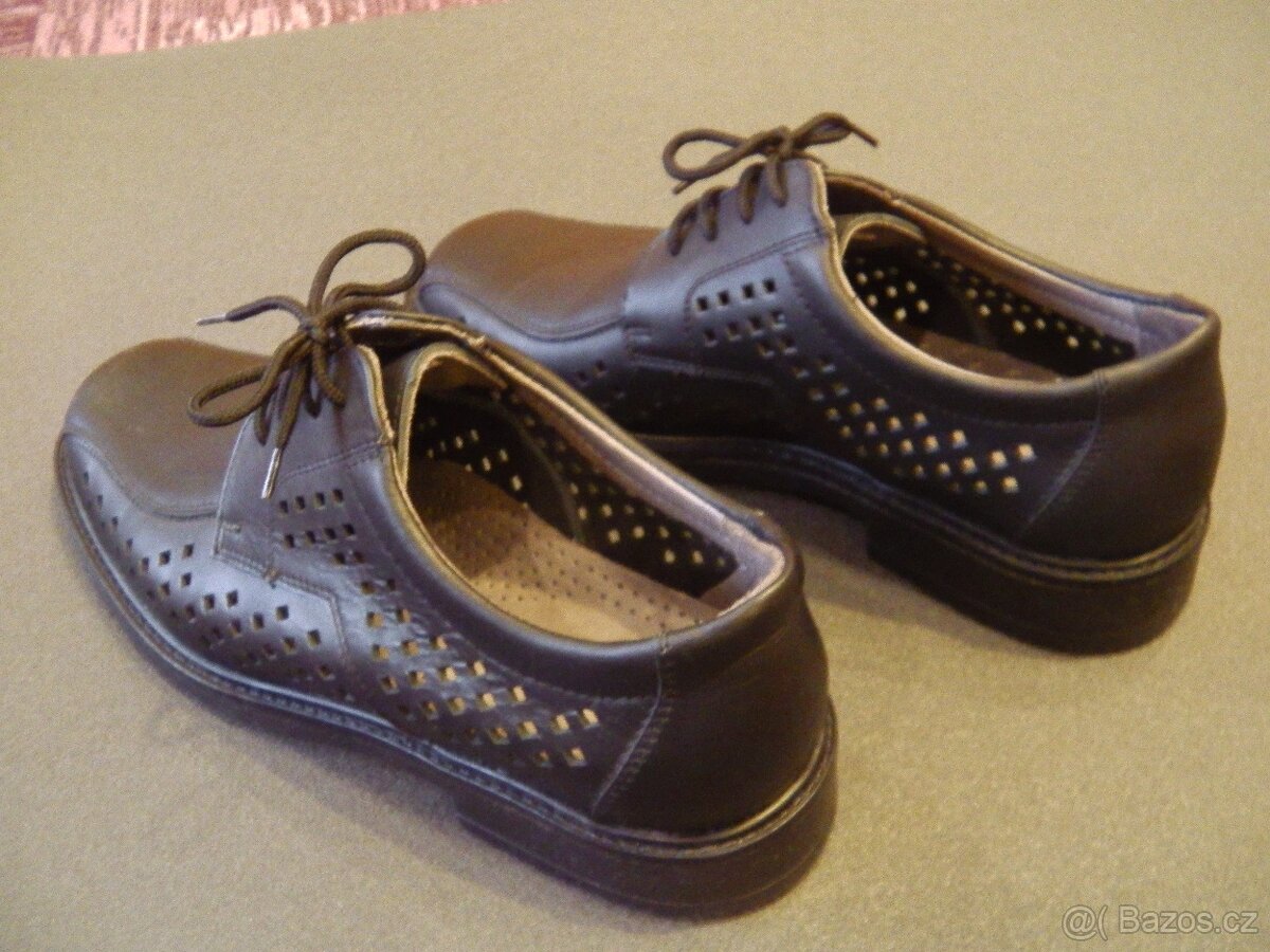 POLICEJNÍ PERFOROVANÉ KOŽENÉ POLOBOTKY - 2