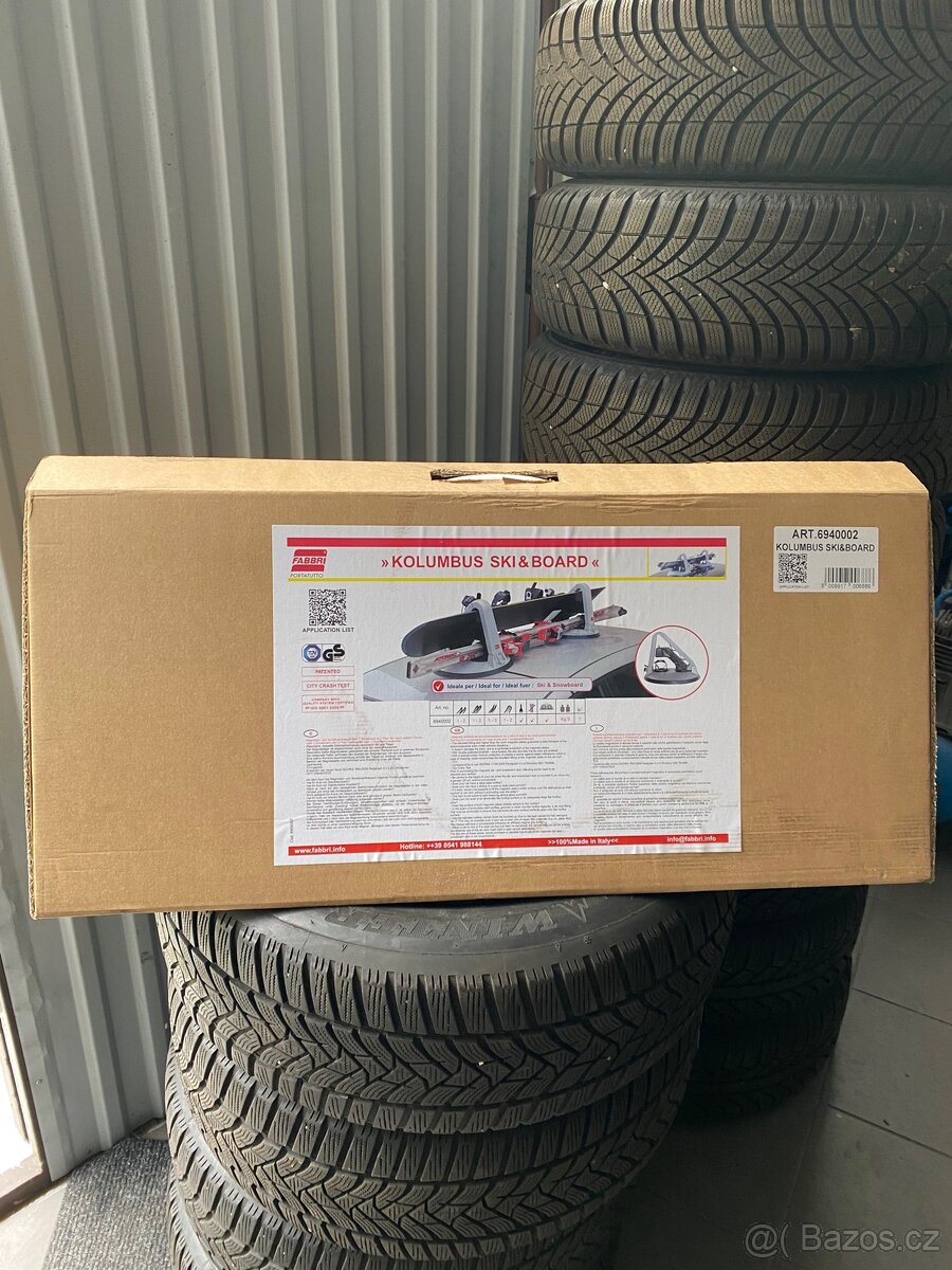 Magnetický střešní nosič na lyže a snoboardy - 2