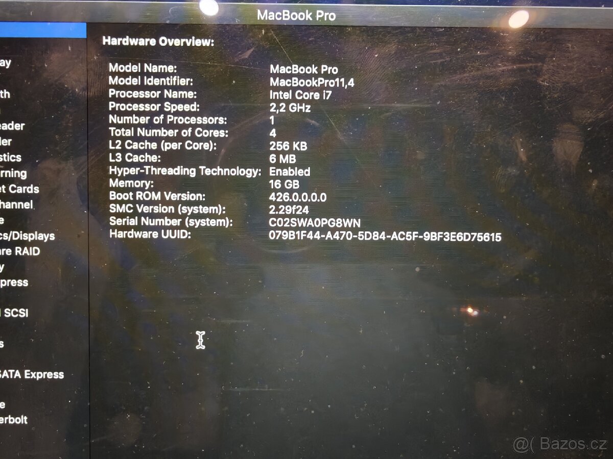 MacBook Pro 15" Mid 2015 i7 / 16GB / 250GB – funkční, - 2