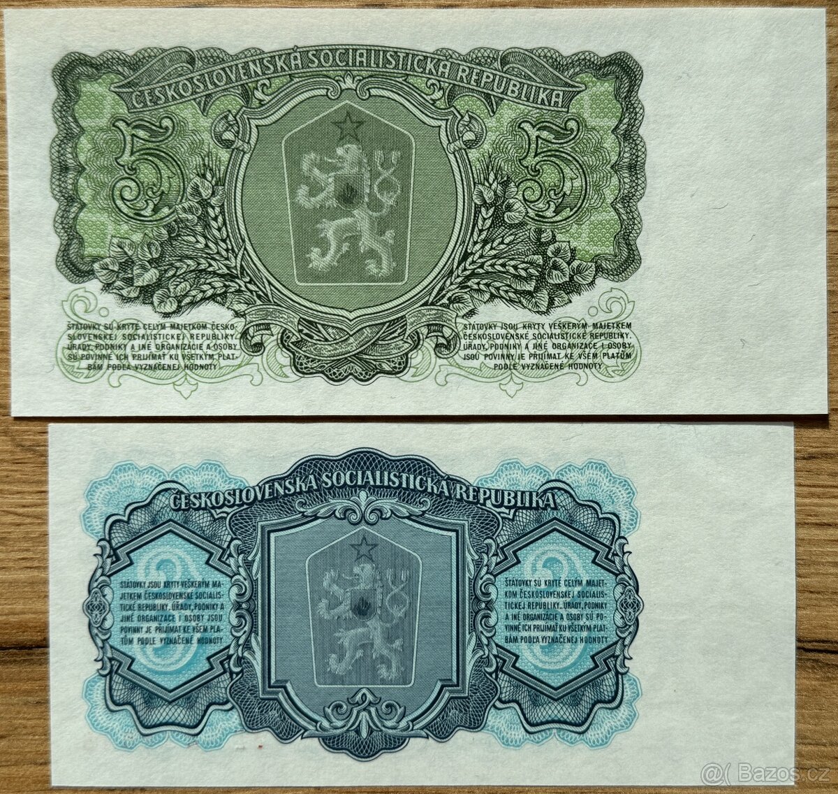 3 Kčs a 5 Kčs 1961 UNC - 2