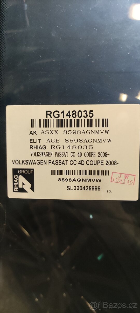 Čelní sklo passat CC - 2