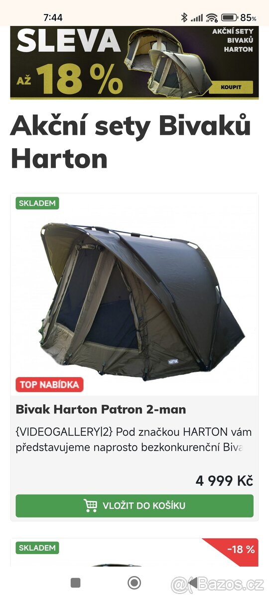 Prodám stan Harton+kompletní rybářské vybavení - 2