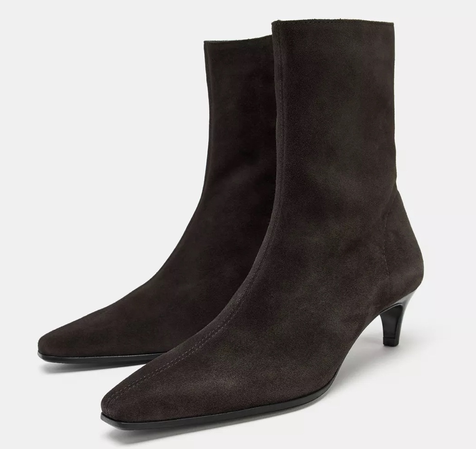 Kotníčkové boty ze semiše Zara vel.40 - 2