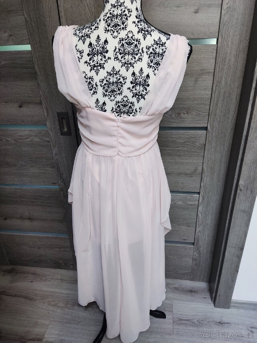 Růžové slávnostní šaty 38 - 2