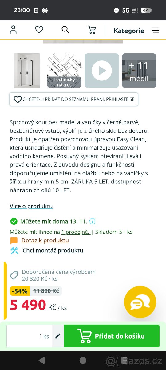 nový nerozbalený sprchový kout - 2