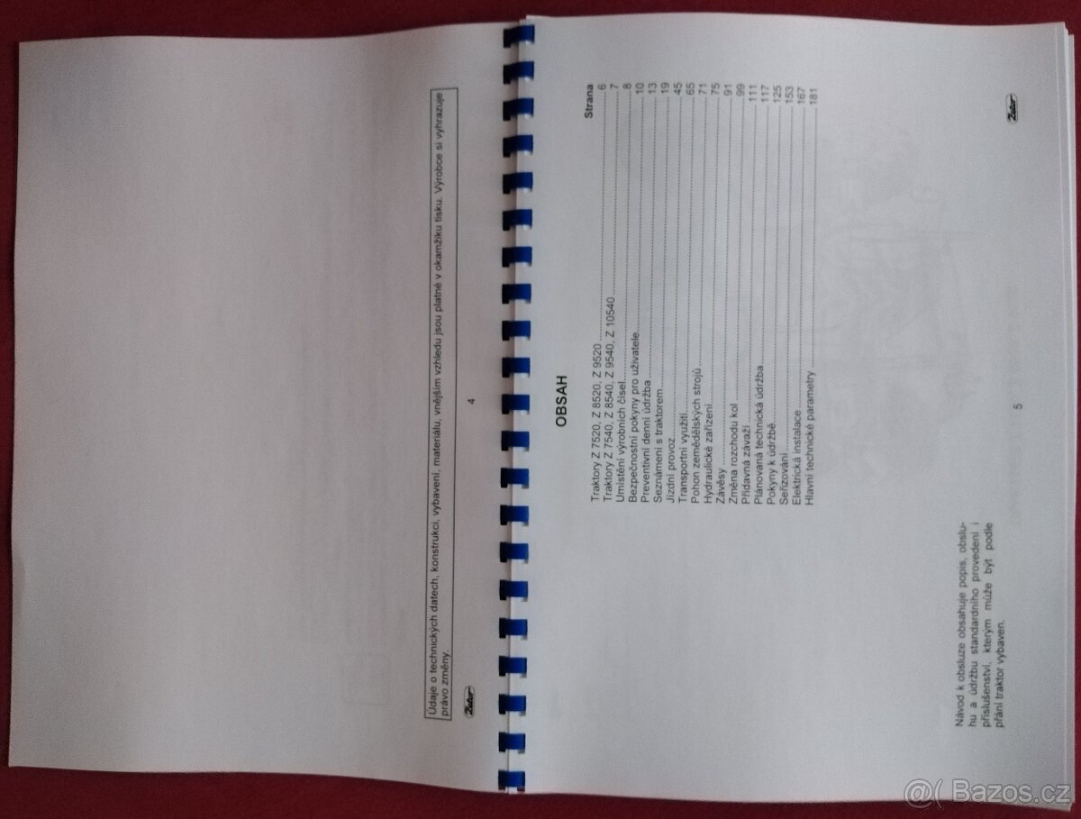 ZETOR 7520 - 10540 PŘÍRUČKY - 2