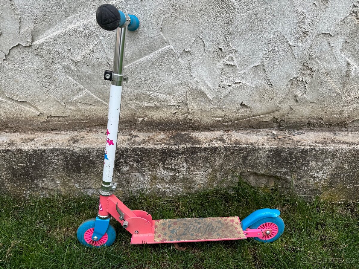 Dětská koloběžka, růžová - 2