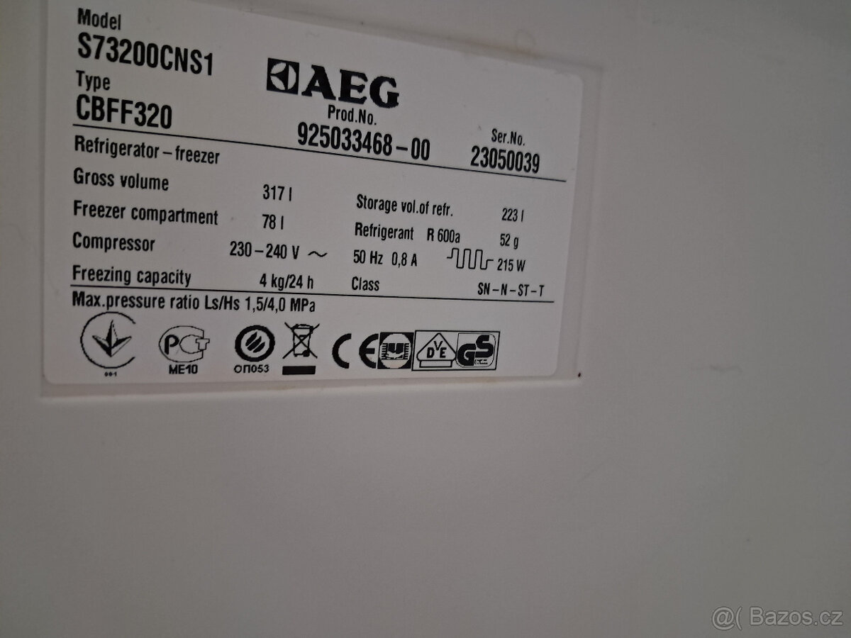 Lednice s mrazákem AEG - 2