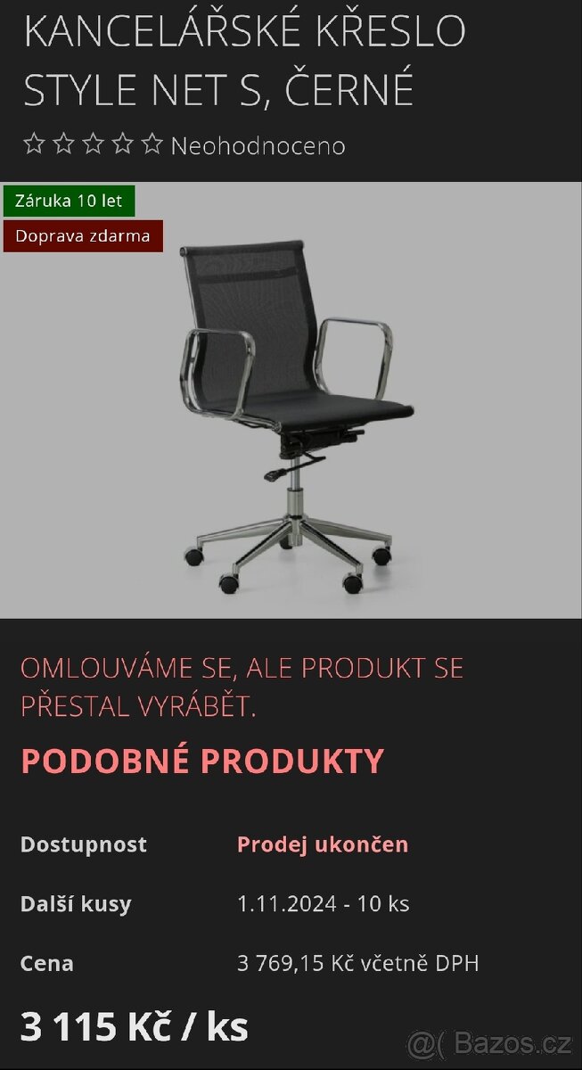 Style Net S /Kancelářská židle (OP 3800kc) - 2