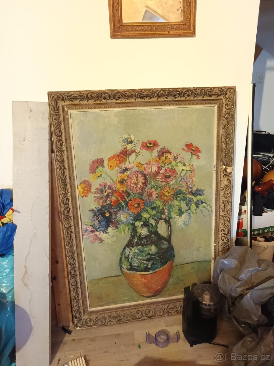 Olejomalba „Květiny ve váze“ - 2
