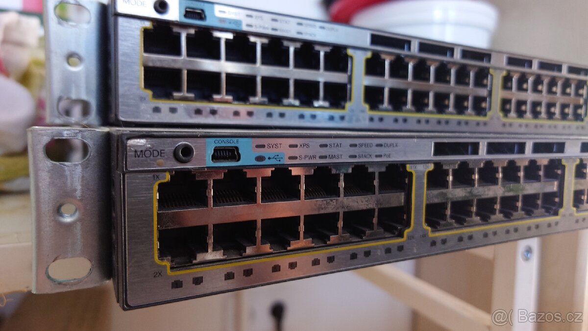 Switch Cisco catalyst 3750x POE+ vč. Network module - 2