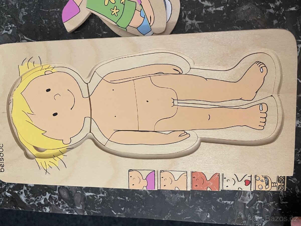 Dřevěná skládačka panenka Beleduc - 2