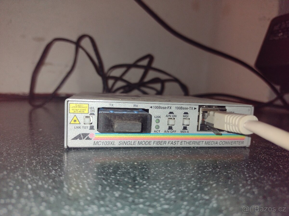Allied Telesync Fiber na RJ45 převodník - 2