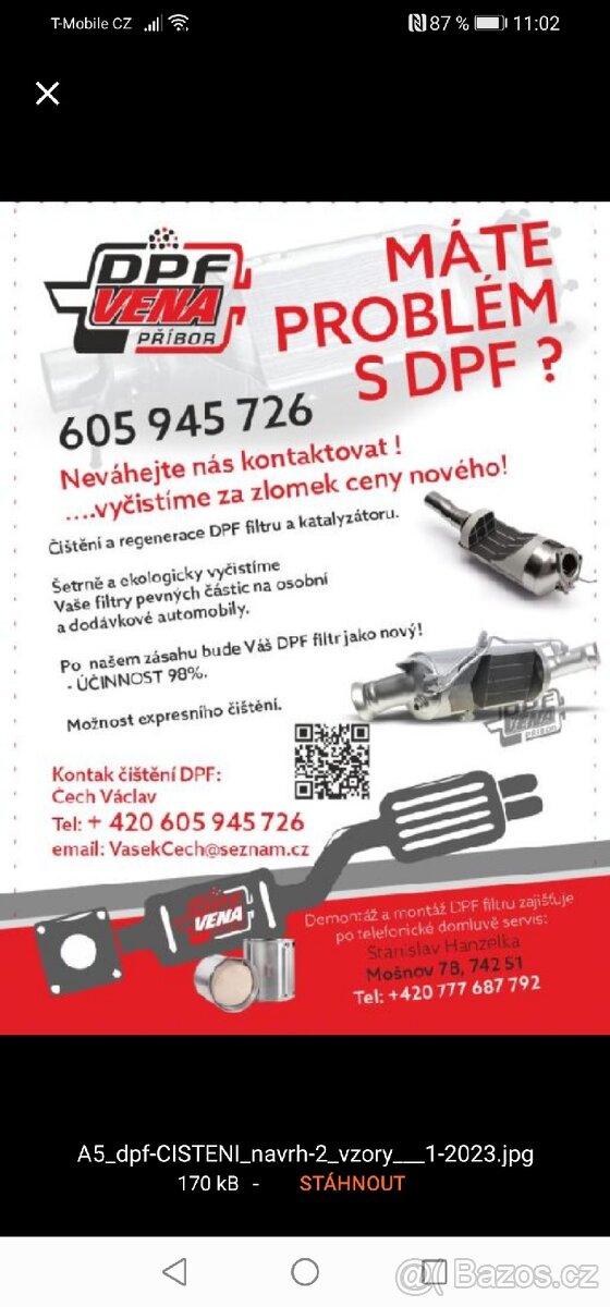 Čištění dpf filtru a katalyzátoru - 2