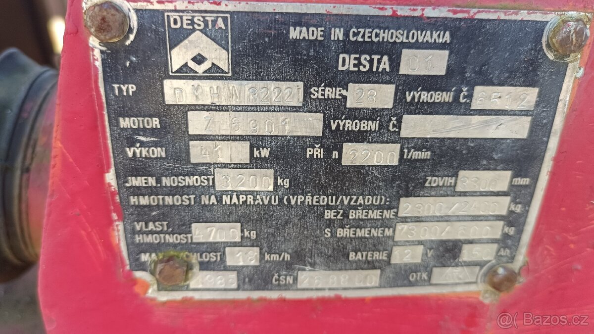 Vysokozdvižný vozík Desta 3222 - 2