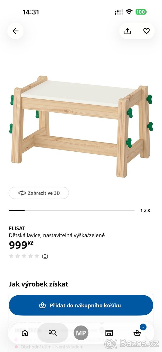 Dětský nastavitelný stůl a lavice - 2