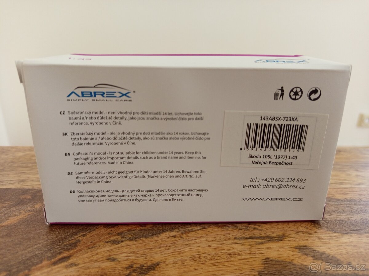 Model Škoda 105L VB 1:43 - 2