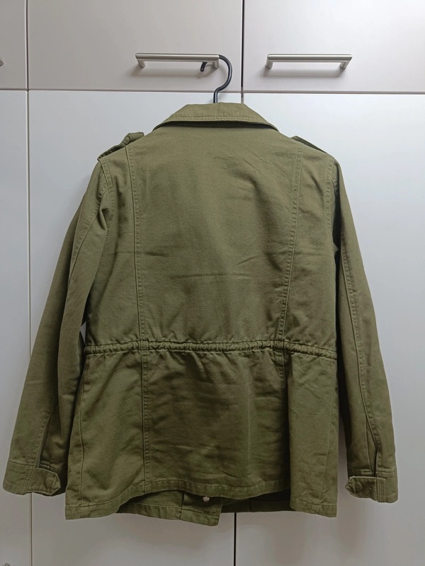 Dámská khaki bunda na zip, vel. M - 2