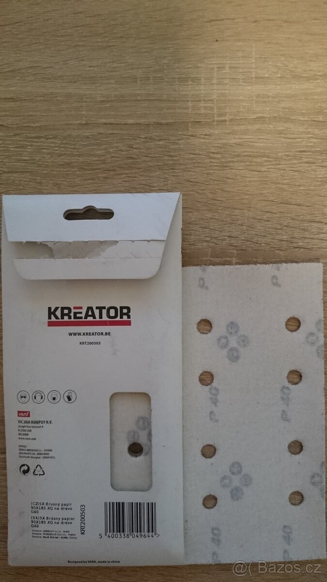 Prodám 5ks sada brusný papír dřevo 90 x 185mm Z40 - 2