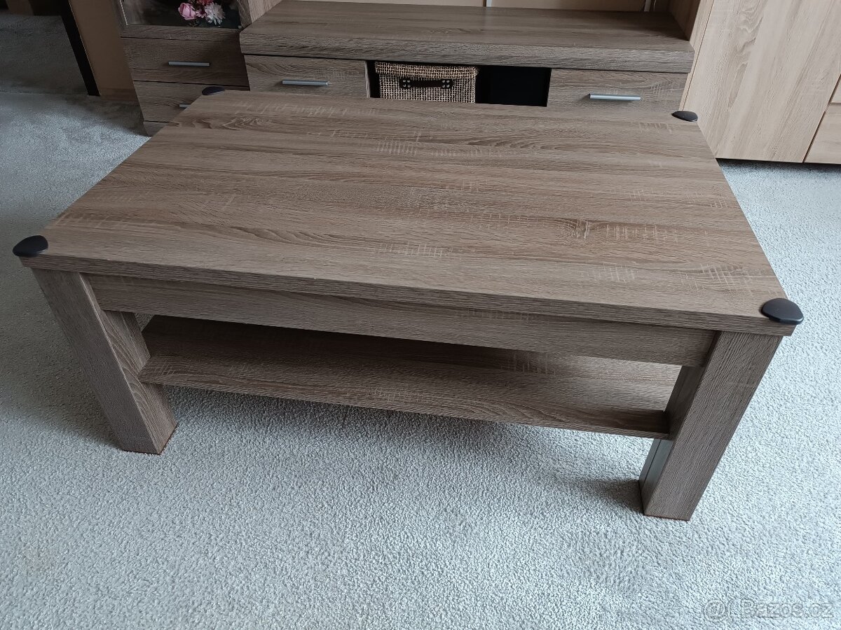 Obývací stěna a stůl (dub sonoma) - 2