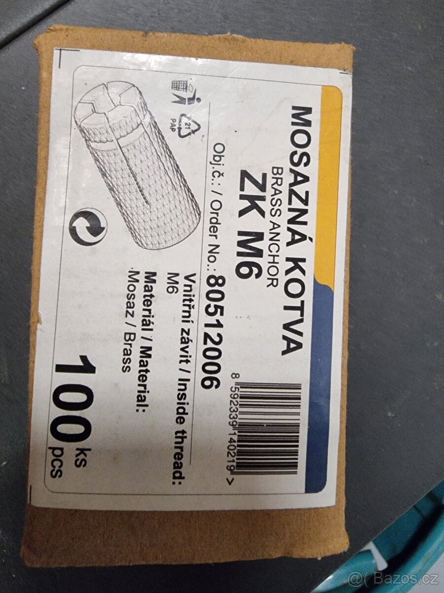 Mosazná kotva ZK M6x22 - 2