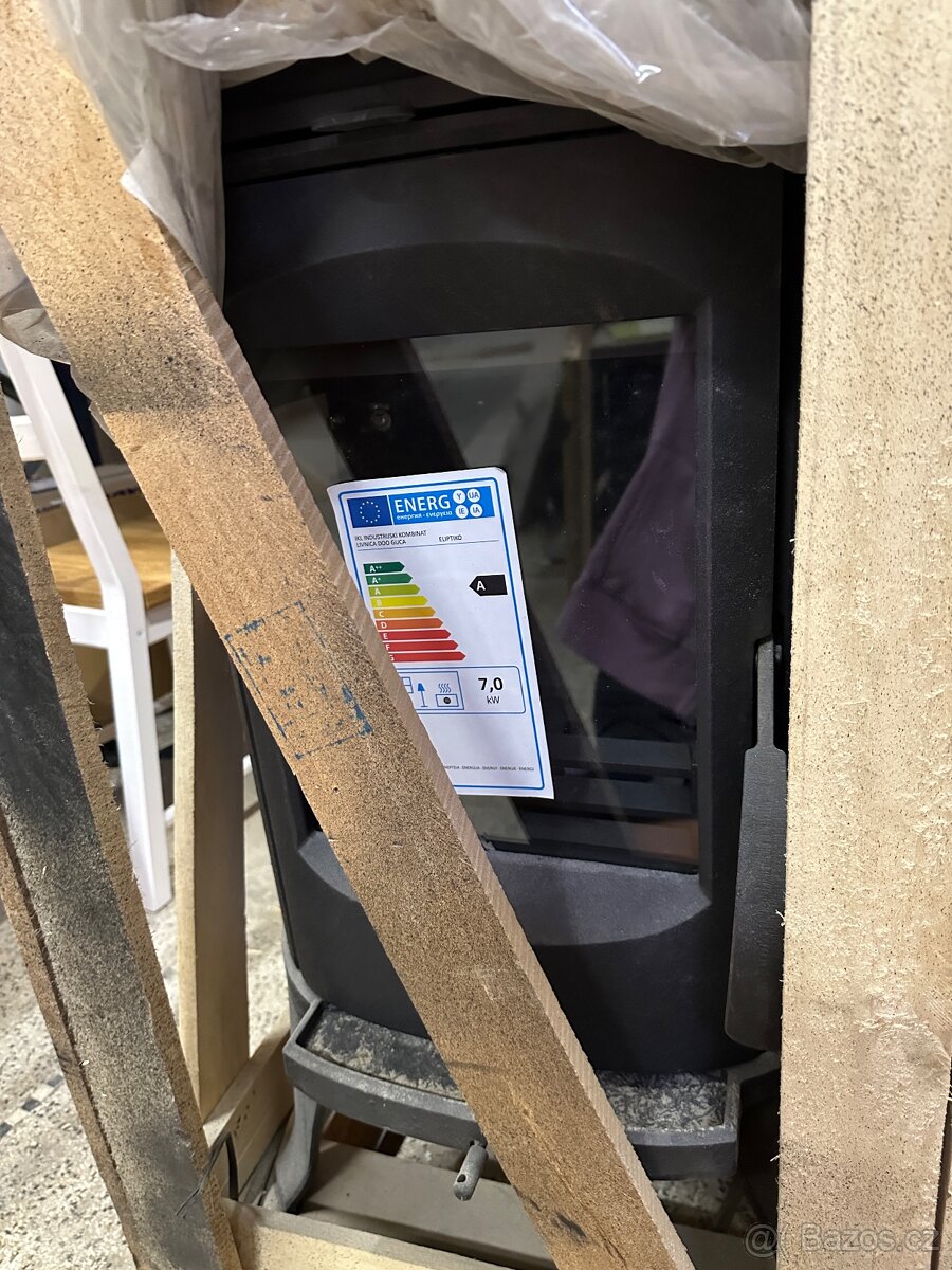 GUČA Krbová kamna ELIPTIKO, 7,5 kW, 47,7 x 47,3 x 86 cm - 2