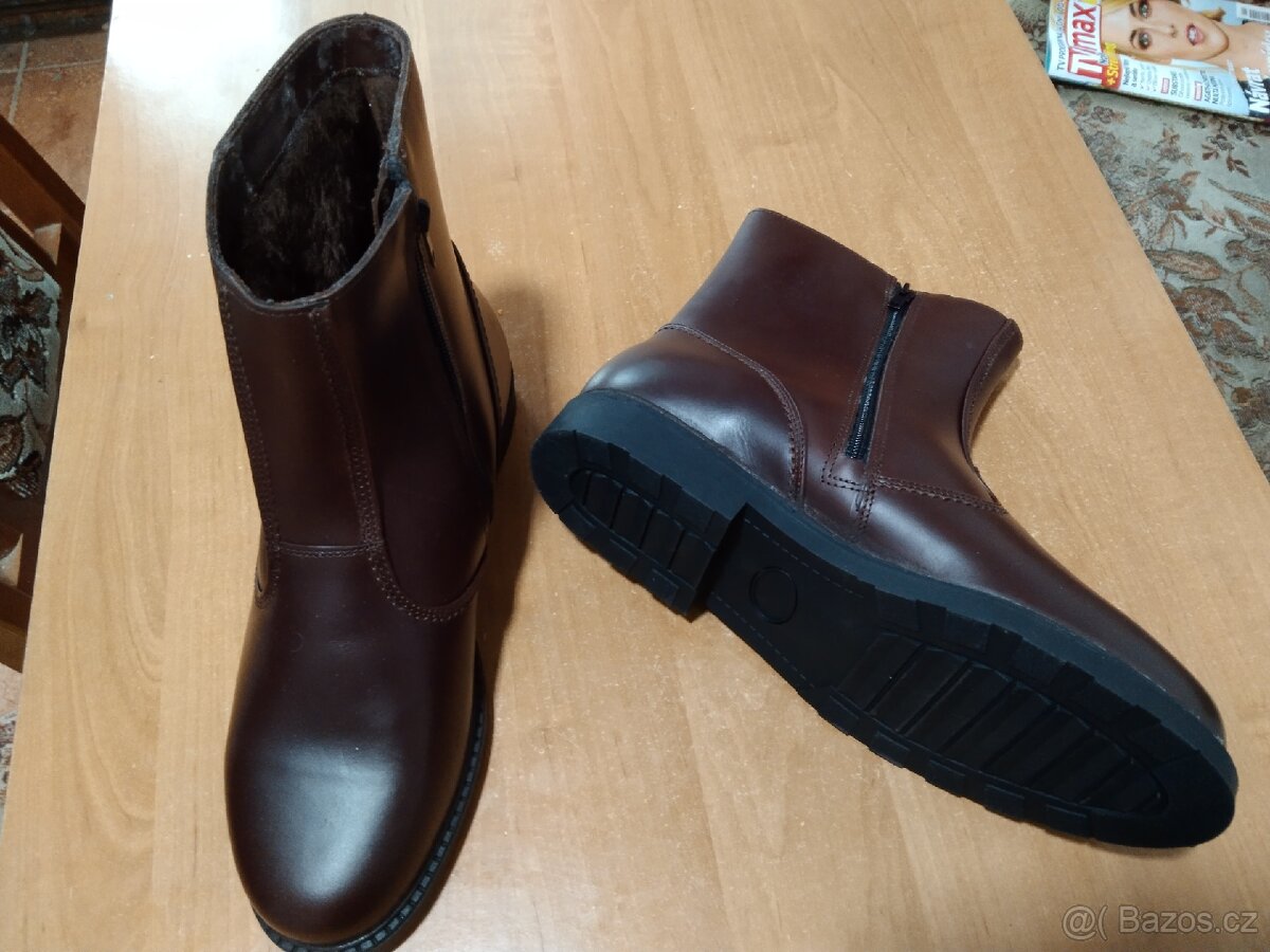 Zimní kožené boty, nové - 2