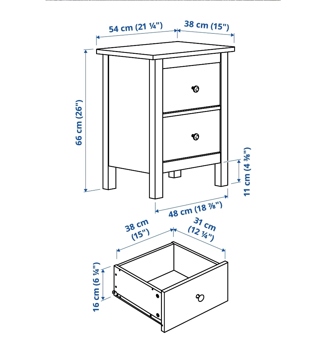 Noční stolek IKEA Hemnes - 2