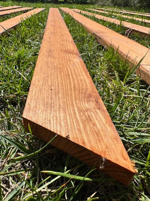 Plotovka 160 cm zkosená smrk - natřená prémiovou lazurou - 2