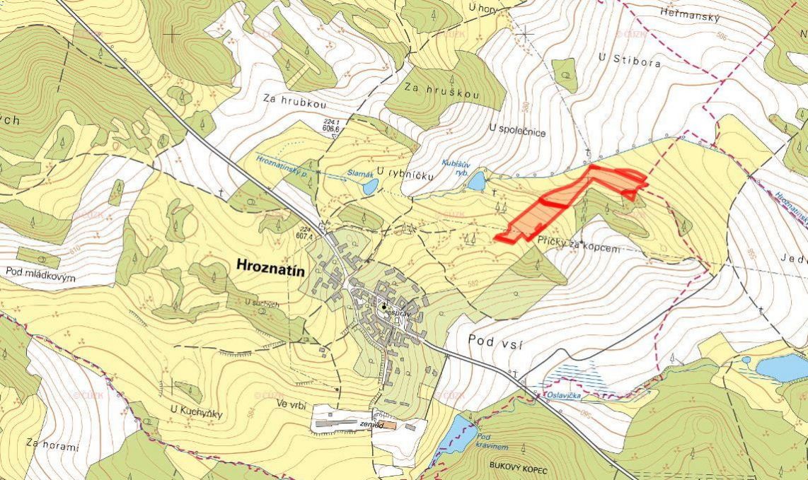 Zemědělská půda, prodej, Hroznatín, Třebíč - 2