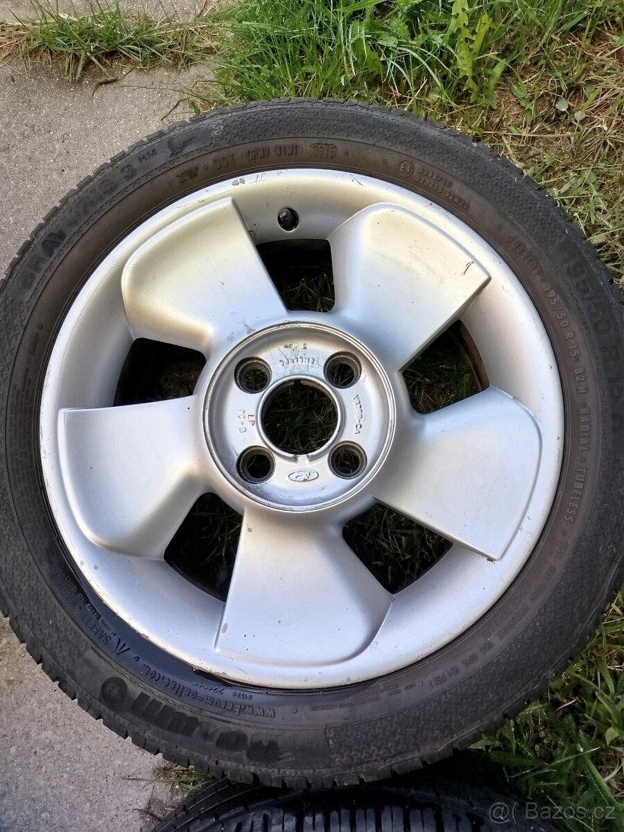 Alu kola r15 4x108 Ford Puma včetně pneu 195/50 R15 - 2