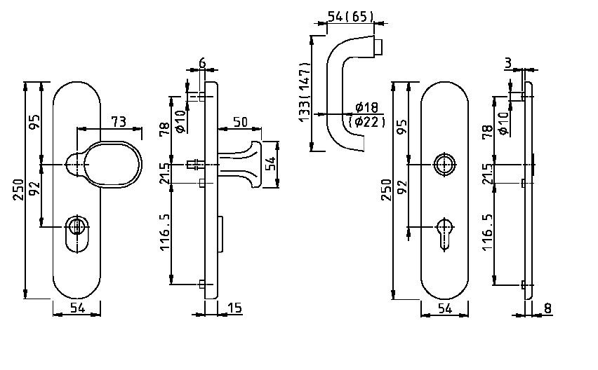 Bez.kování HOPPE PARIS - 2