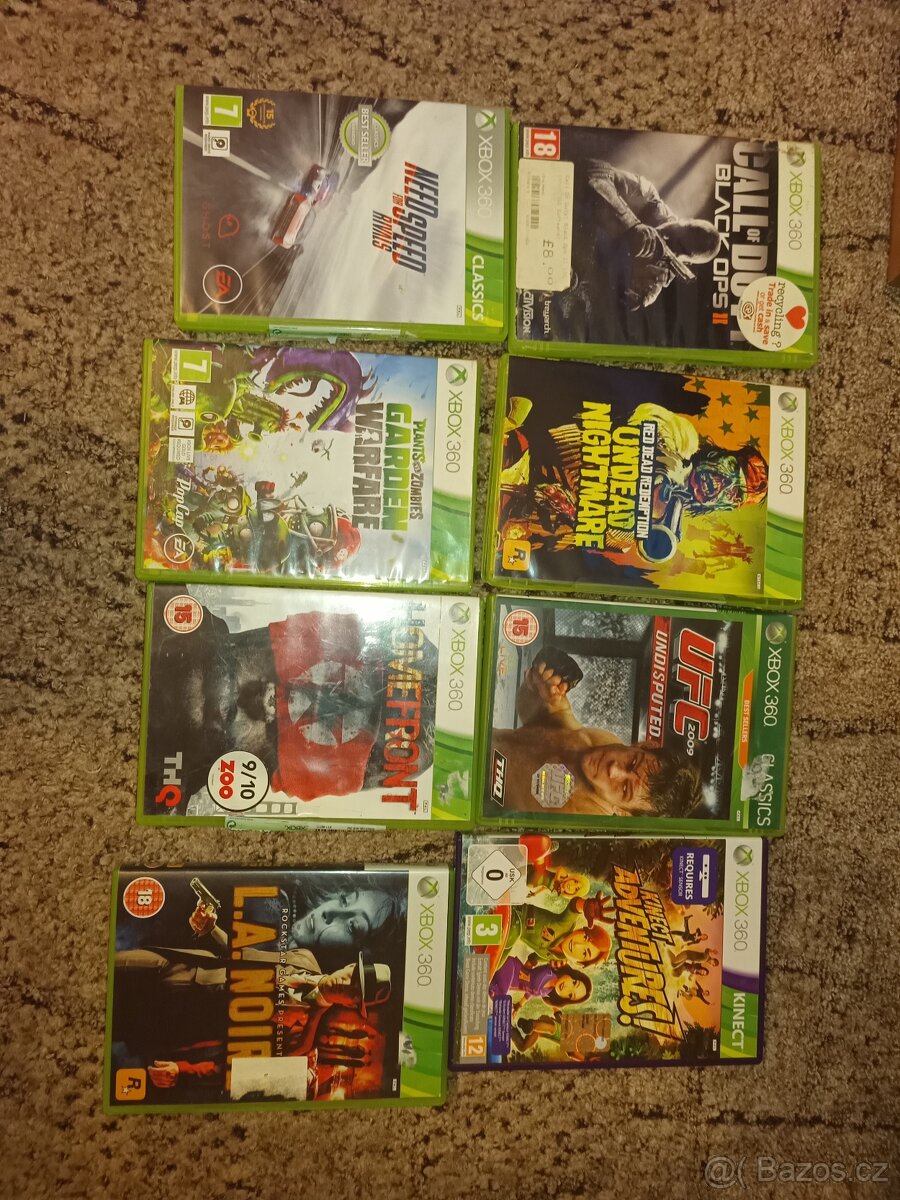 Xbox 360, Kinect, 2 bezdrátové ovladače,hry - 2