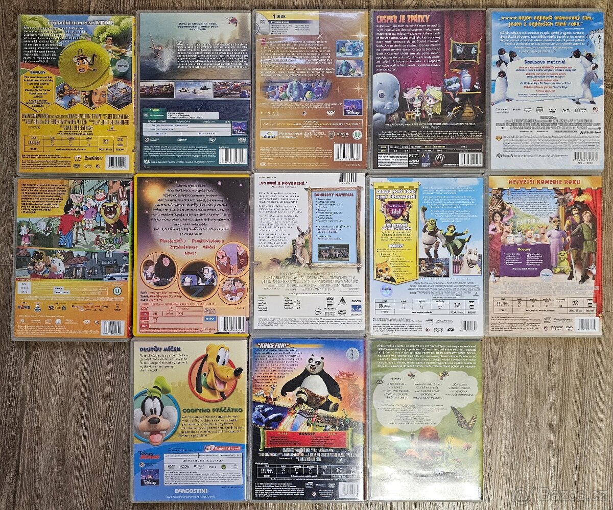 PRODÁM SADU 13KS ORIGINÁL DVD PRO DĚTI (PIXAR, SHREK atd.) - 2