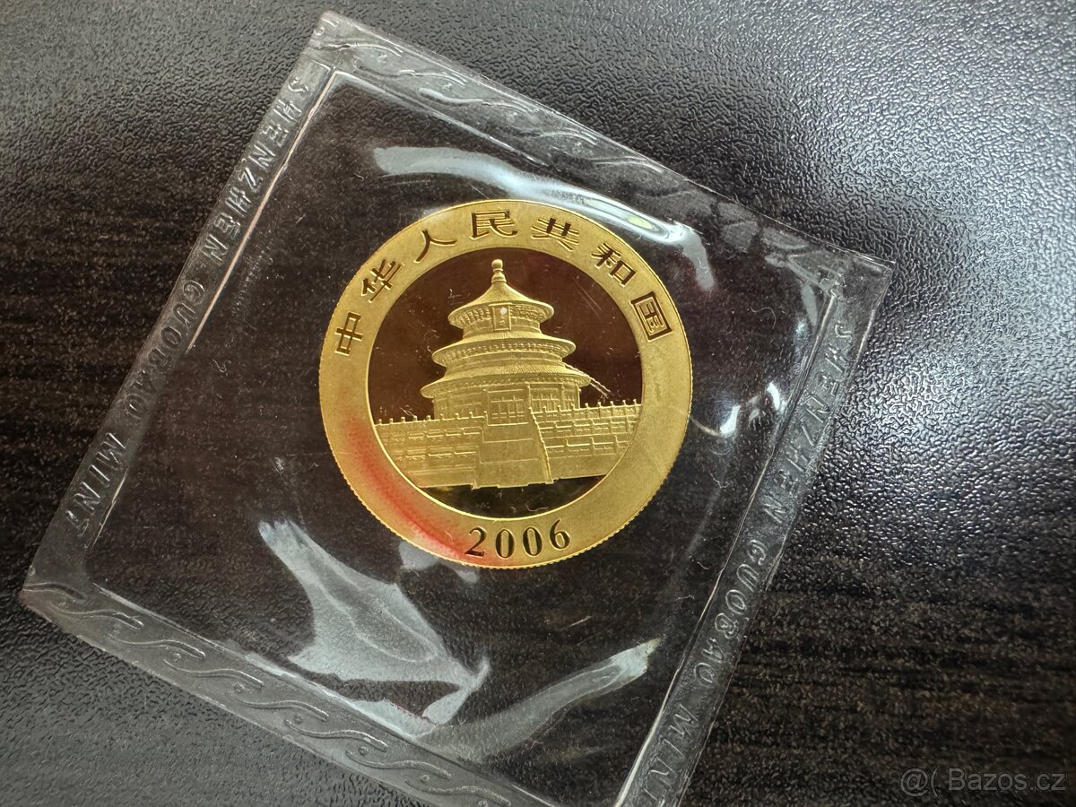 2006 1oz zlatá mince Panda - 2