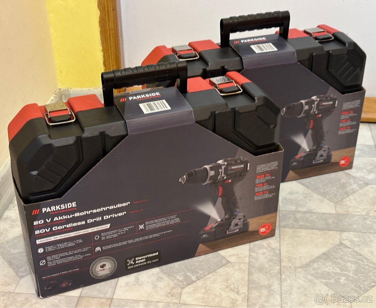 Parkside Performance Aku vrtačka |+4Ah baterie, nabíječka - 2