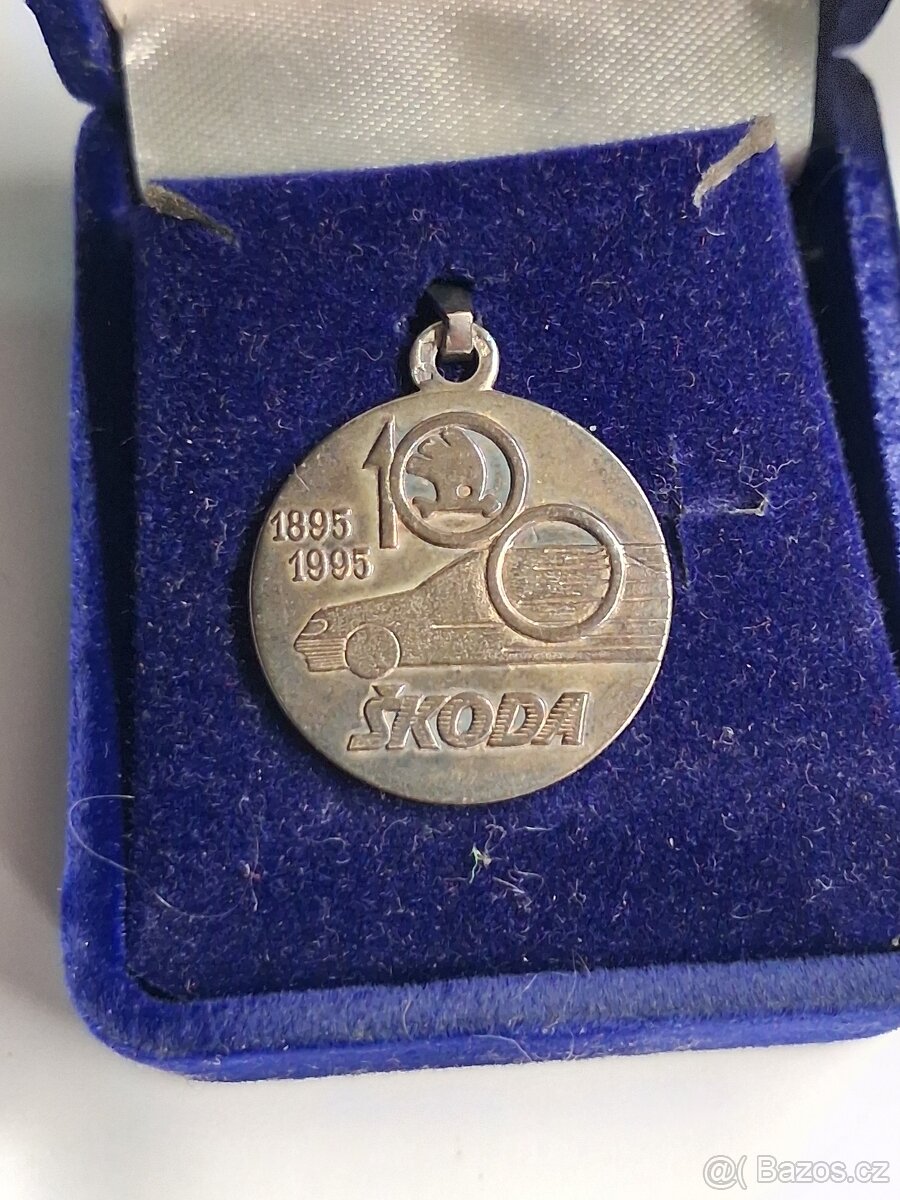 Stříbrný přívěšek 100 let Škoda - 2