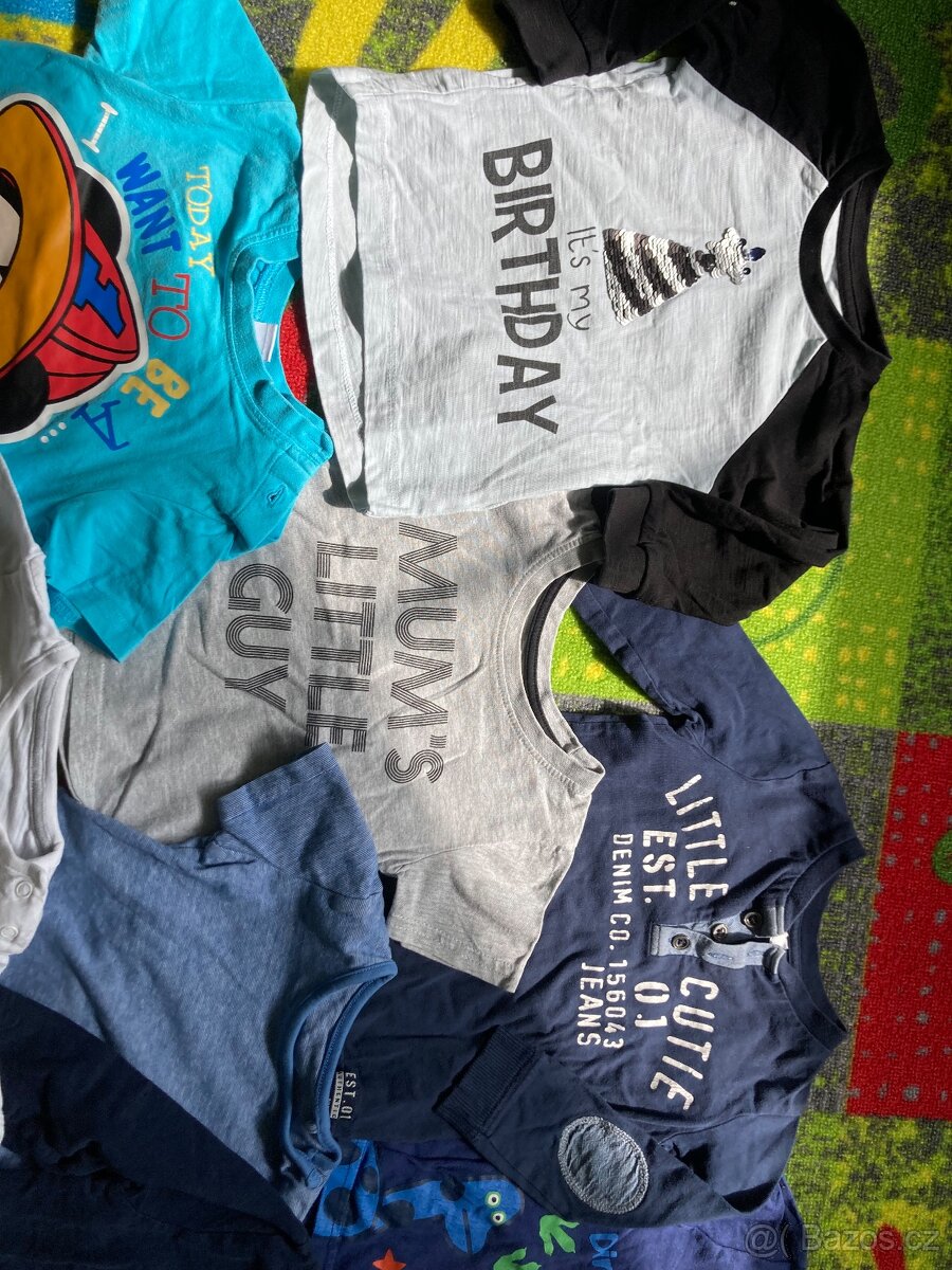 Trička vel. 80 9-12 měs - 2